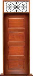 horizontal 4 panel: double door + sidelight on left
