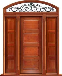 horizontal 4 panel: double door + sidelight on left