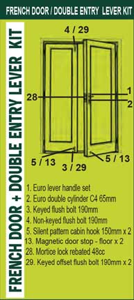 French door KIT - lever KIT